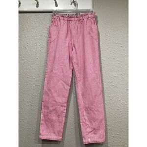 Mini Boden Pink Stripe Heart Pocket Pull-On Pants Girls Kid 12Y Cottagecore Twee